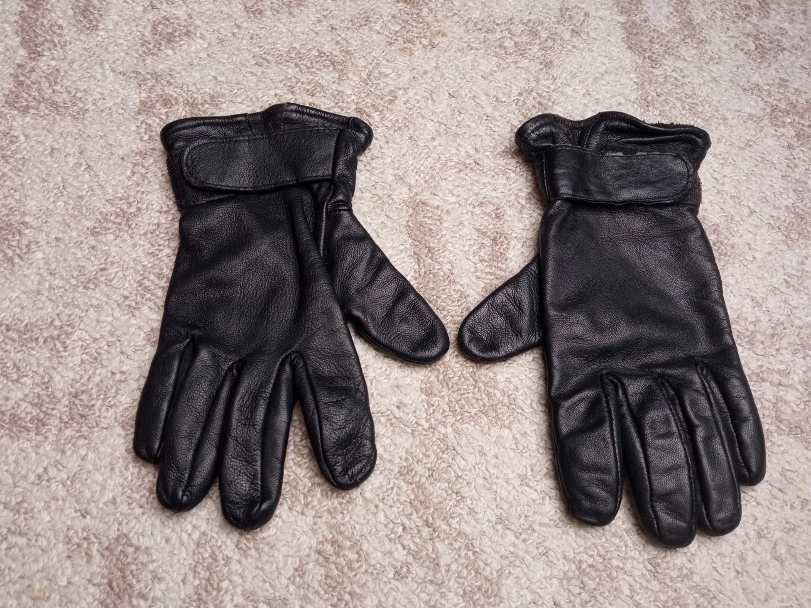 Mens Genuine Leather Motorcycle Motorbike Gloves Size M FP 95