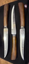 W Richardson Sheffield England Stainless Forever Sharp Bakelite Steak Knives x3