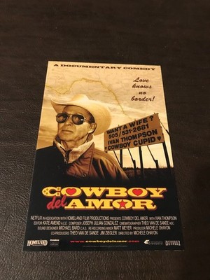 UNPOSTED  MOVIE 4 X 6 POSTCARD - COWBOY DEL AMOR