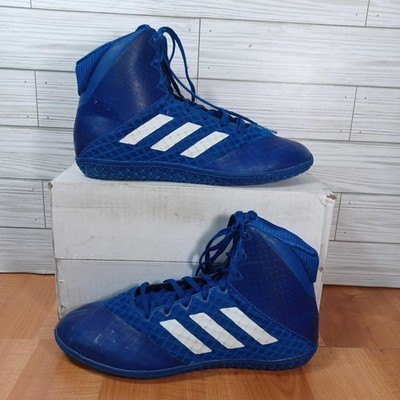 Adidas Mat Wizard Wrestling Shoes Mens Royal Blue White Mat