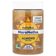 MaraNatha Roasted Almond Butter Creamy 16 oz 454 g All-Natural, Gluten-Free,