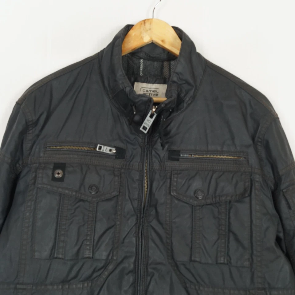 CAMEL ACTIVE Hombres Chaqueta Talla EU52 UK42 XL Gris Militar Aislado... - Imagen 4 de 4