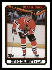 1990 Topps Greg Gilbert #255  Chicago Blackhawks