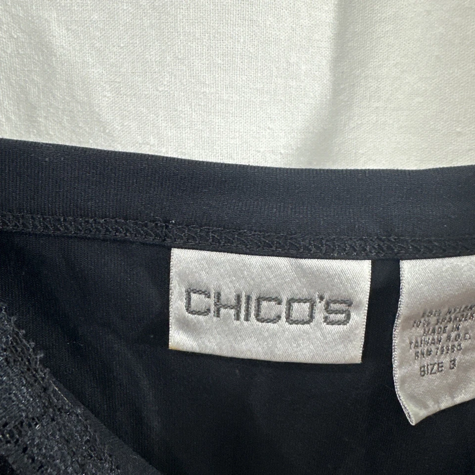 Chicos черный кружевной отделки с ремешками карьера классический Camisole Майка женщин размер 3 XL - Изображение 3 из 4