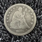 1876 Liberty Seated Silver Quarter - Details