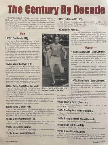 2000 Leichtathletik Nachrichten März Athleten des Jahrhunderts und der Jahrzehnte - Bild 10 von 24
