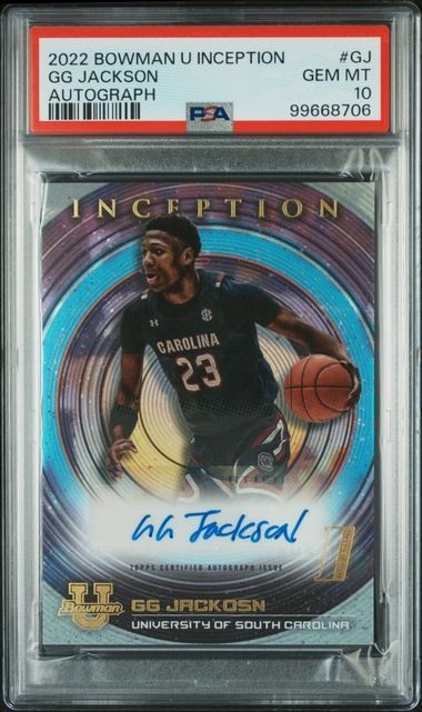 GG Jackson 2022 Bowman U Inception Auto Autograph RC PSA 10 Gem Mint! Pop 11