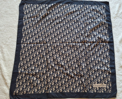 Christian Dior Seidentuch Oblique Monogramm - Vintage - Maße ca. 76 x 72 cm