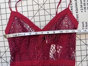 For Love & Lemons Skivvies Women's Infatuation Red Bodysuit Size M - NWT