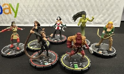 Heroclix Wizkids Lot Of 7 Arwyn Hellboy Sydney Savage Kabuki Shi Hecate