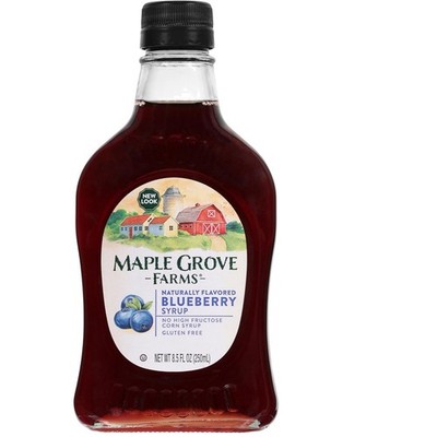 Blueberry Fruit Flavored Syrup 8.5 Fl Oz Sweet and Tangy Topping for Recipes