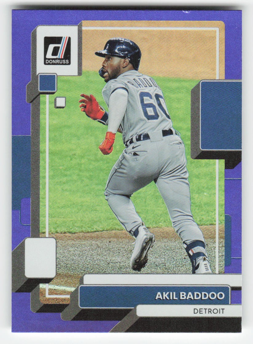 2022 Donruss #161 Akil Baddoo Holo Purple Detroit Tigers