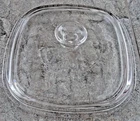 VTG Pyrex Corning Ware A-9-C Square Replacement Lid Only Clear Glass