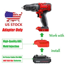 1 Adapter for Bauer 20v Tool Convert To fits Porter Cable 20v MAX Li-lon Battery