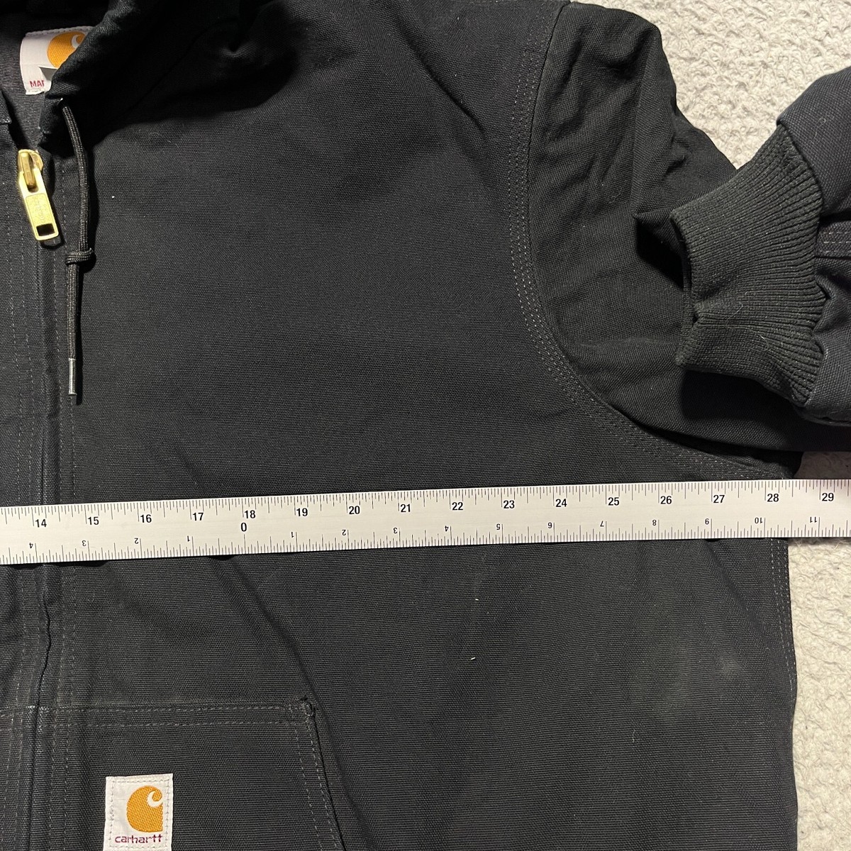 Carhartt Active Jac Jacket Coat Duck Canvas Hooded Made in USA