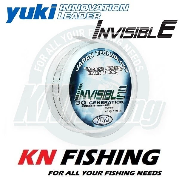 YUKI INVISIBLE Clear Fluor Coated Angelschnur Japan 300m 0,16mm - 0,50mm