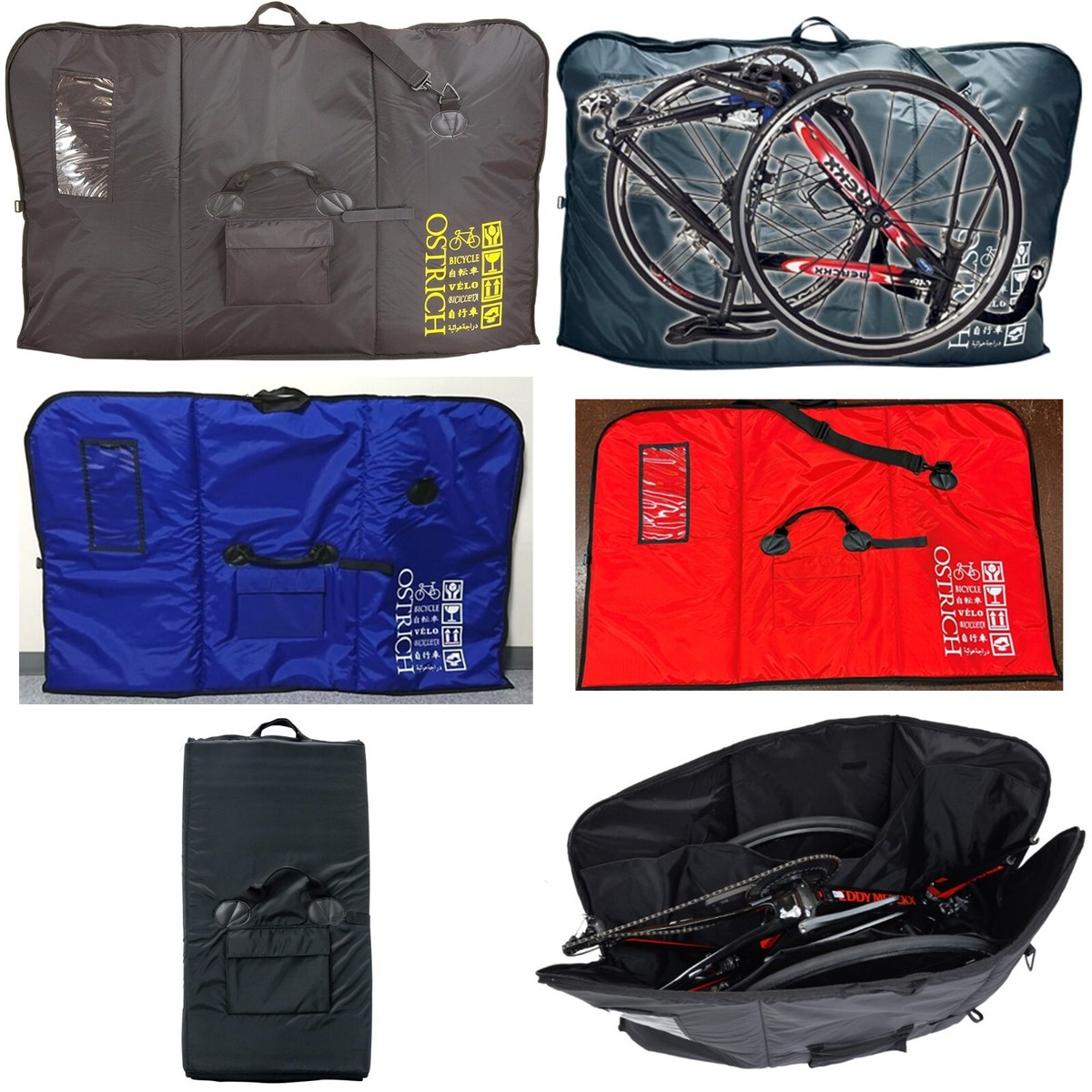 GENUINE OSTRICH バックセット OSTRICH OS-500 10 mm thick urethane Foldable Bicycle Travel bag 3
