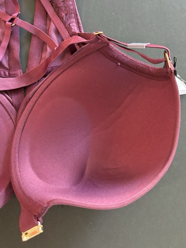Lane Bryant Cacique Bra Boost Plunge Sexy Lace Racerback Front Closure 46D NEW - Picture 15 of 19