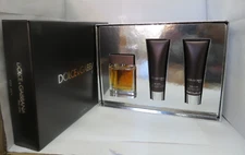 DOLCE & GABBANA THE ONE SET: EAU DE TOILETTE+AFTERSHAVE+SHWR GEL 1.6 oz each