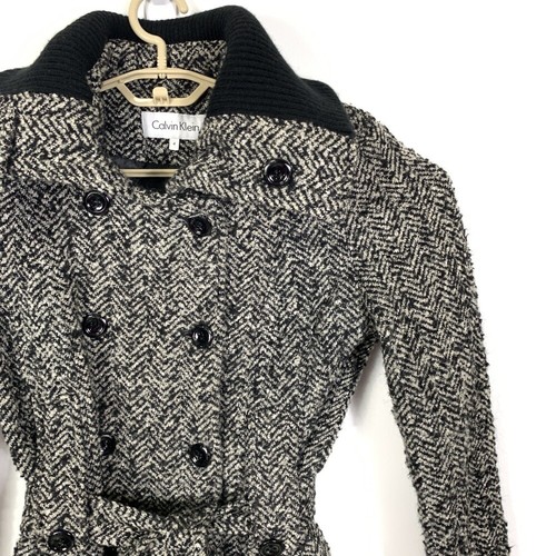 Calvin Klein Womens 4 Herringbone Wool 