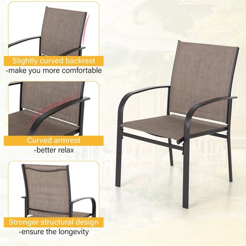 9 Piece Patio Dining Set Expandable Table for 6-8 Person Outdoor Table Chair Set - Picture 4 of 9