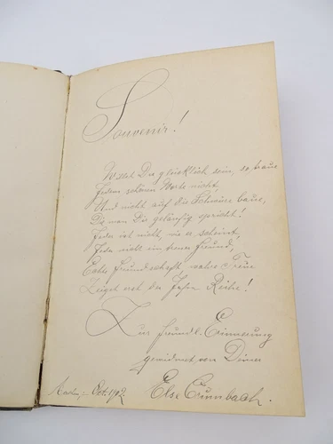 Antikes Jugendstil Album Poesiealbum Freundschaftsalbum  Aachen 1894-1909  - Bild 9 von 12
