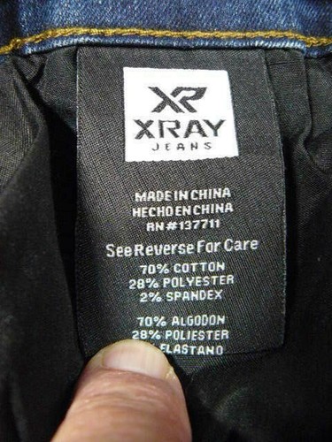 *XR XRAY JEANS BOYS SIZE 10 (28x26) MOTO STRETCH JEANS-DISTRESSED-RIBBED-ECU - Picture 10 of 12
