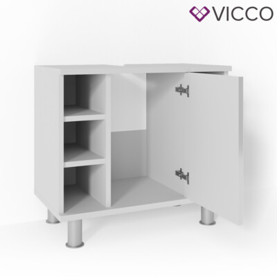 Meuble Sous-vasque Vicco Fynn - Blanc Brillant - 54x60 Cm - MDF - Neuf