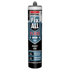 Image of Soudal Fix All Flexi FIXALL Hybrid Polymer Sealant Adhesive - BLACK, 290ml