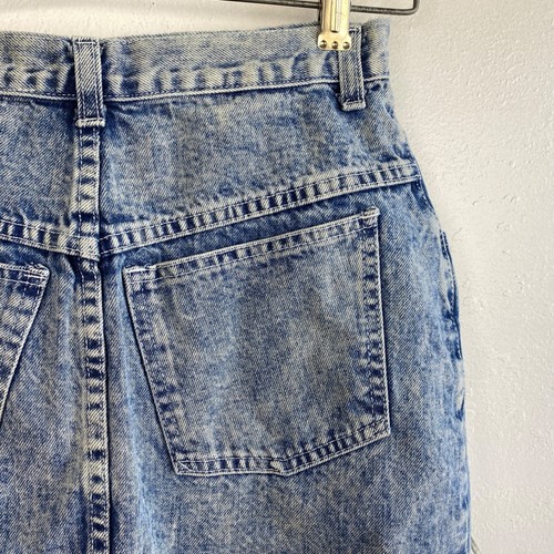 Gonna denim vintage anni '80 Tioga Sport da donna taglia 6 conchos western con lacci - Foto 8 di 10