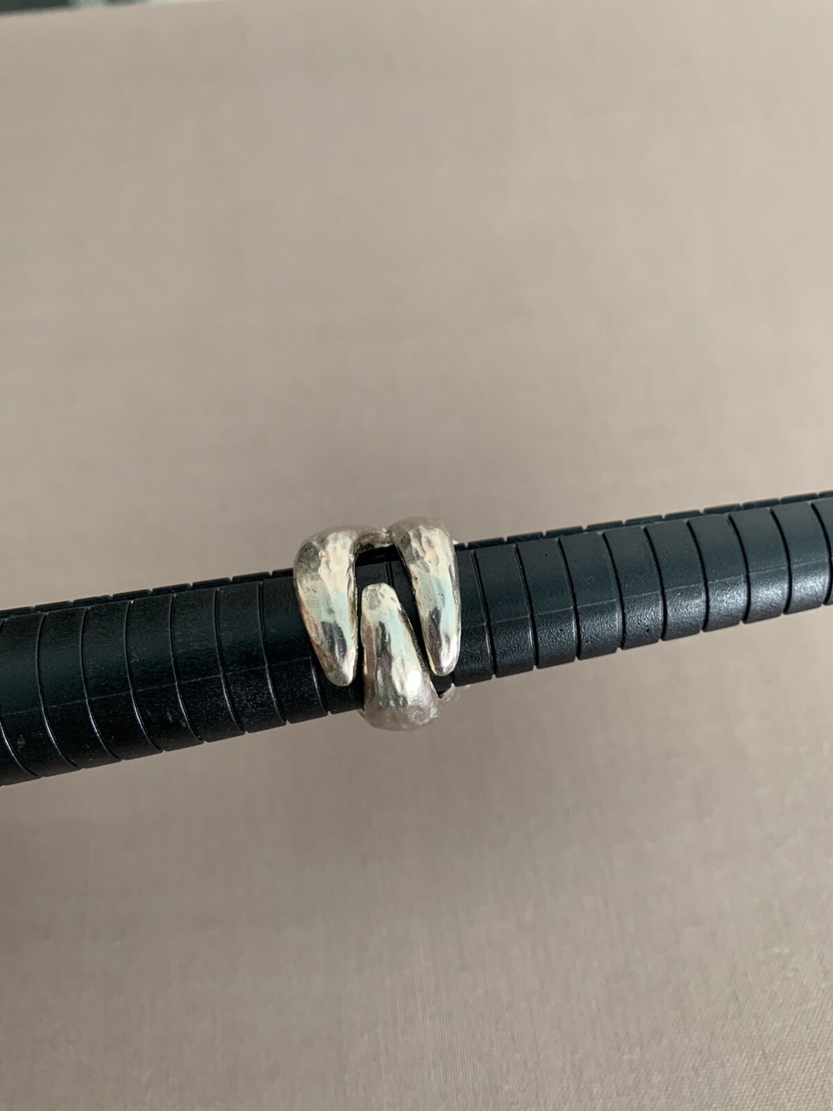 Porter Lyons Alligator Backbone Statement Ring Si… - image 5