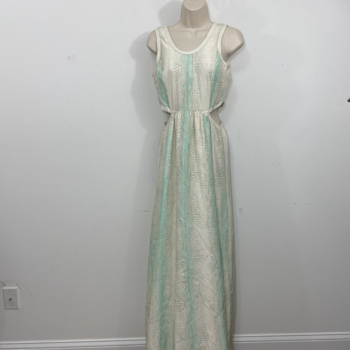 Parker Silk Ruffle Pastel Snake Print Maxi Gown Dress Sz Small Cutout Leather | eBay Parker Silk Ruffle Pastel Snake Print Maxi Gown Dress Sz Small Cutout Leather | eBay