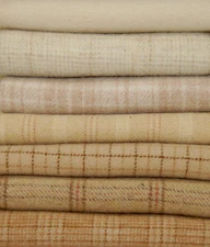 HAND DYED RUG HOOKING WOOL Mill-Dyed ~ "BUTTERMILK BISCUITS" (7-pc. collection)