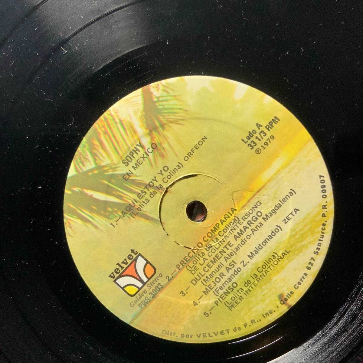 SOPHY-EN MEXICO-ORIGINAL 1979 VELVET RECORDS PUERTO RICO SOPHY-EN MEXICO-ORIGINAL 1979 VELVET RECORDS PUERTO RICO