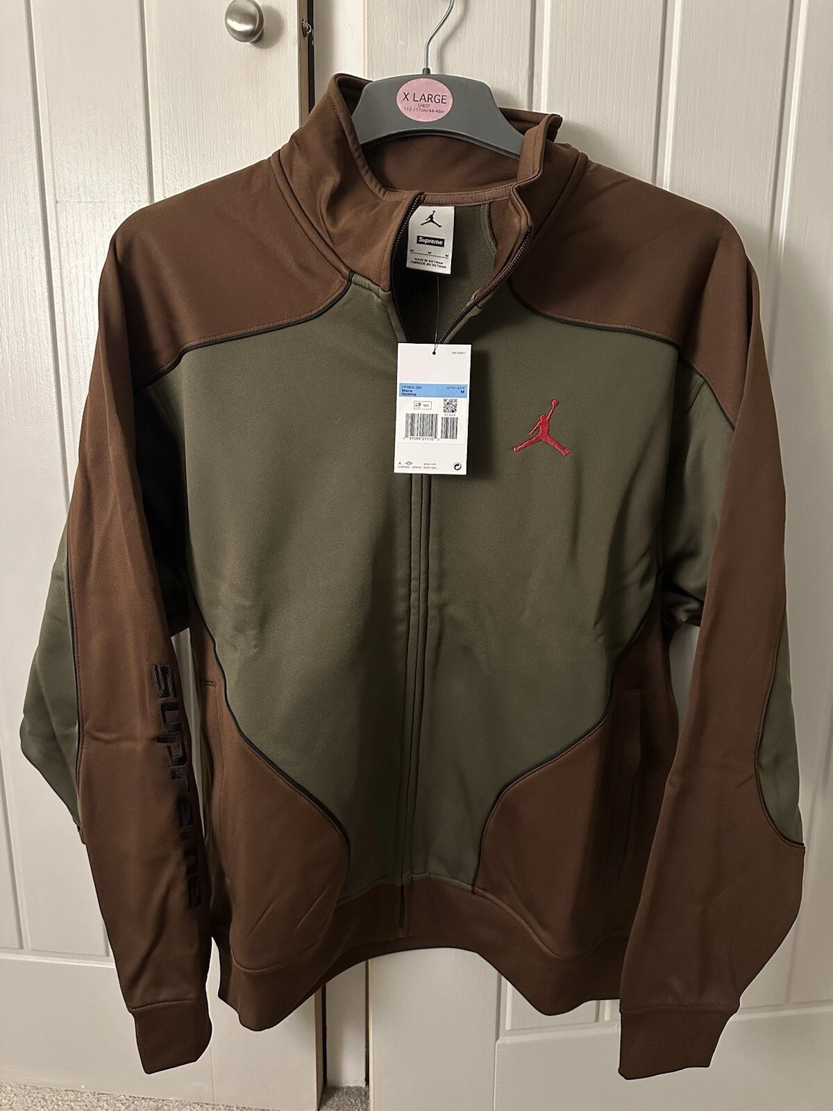 Veste de survêtement Supreme Jordan Tricot   Olive   Taille Medium   Neuve