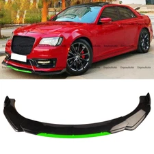 For Chrysler 300 Universal Front Bumper Lip Spoiler Splitter Gloss Black Green
