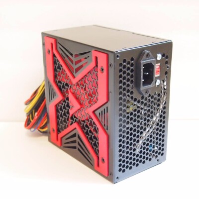 NEW--Powork RED 650w-Max ATX Power Supply 12cm Fan, 20+4pin, SATA & PCIe
