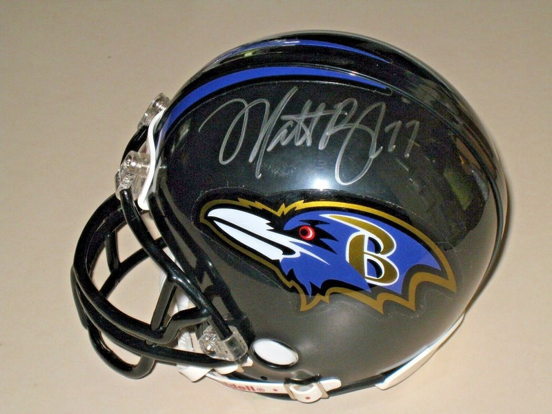Matt Birk #77 signed Baltimore Ravens NFL Mini Helmet COA