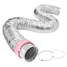 8in x 25ft Insulated Flexible Duct Dryer Vent Hose HVAC Ventilation R-6.0