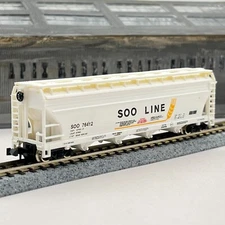 Brooklyn Locomotive Works 110 Soo Line ACF 4 Bay Centerflow Hopper 76412 N Scale