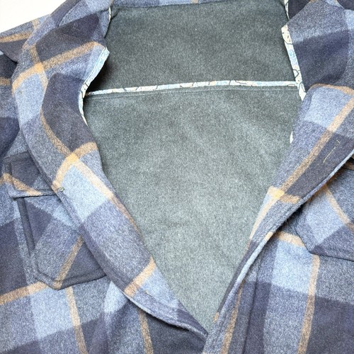 Paisley & Gray Blue Buffalo Plaid Shacket Wool Blend Men’s Size XL - Picture 7 of 10