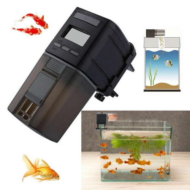 Adjustable Automatic Fish Food Feeder Tank Aquarium Lcd Timer