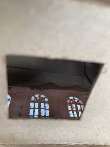 Vintage Christmas Putz Church, Cardboard ~ 4.5" x 4.5" x 5.75" High - Picture 12 of 19