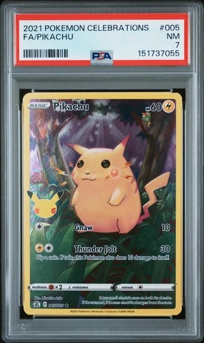 2021 POKEMON CELEBRATIONS #005 FULL ART/PIKACHU PSA 7