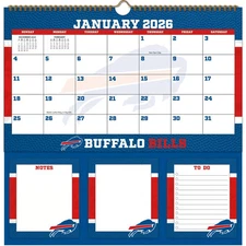Turner Licensing,  NFL Buffalo Bills 2026 Memomate Spiral Wall Calendar
