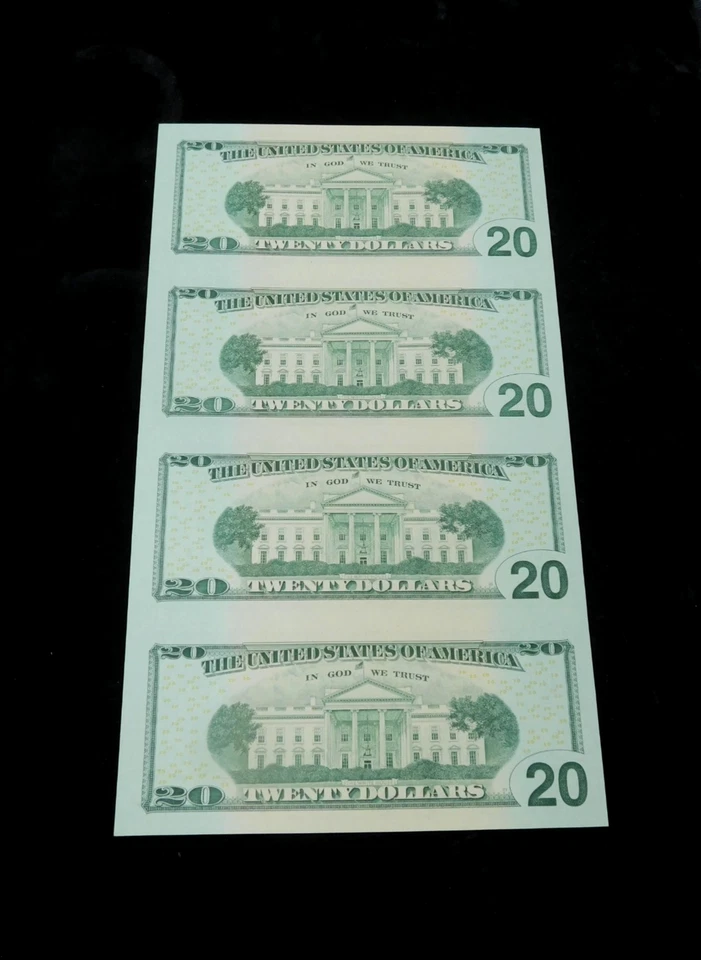 2003 $10 Federal Reserve Uncut Sheet of 4x UNC **STAR** Notes - Image 2 of 4