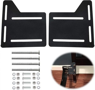 Heavy Duty Bed Frame Brackets for Headboard Attachment with Hardware