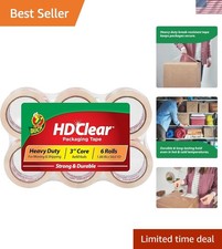 HD Clear Heavy Duty Packing Tape - 6 Rolls, 1.88 In. x 54.6 Yards for Secure ...