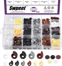 800Pcs 5/32" 1/5" 1/4" 8 Colors Plastic Screws Hinged Screw Cover Caps and Se...