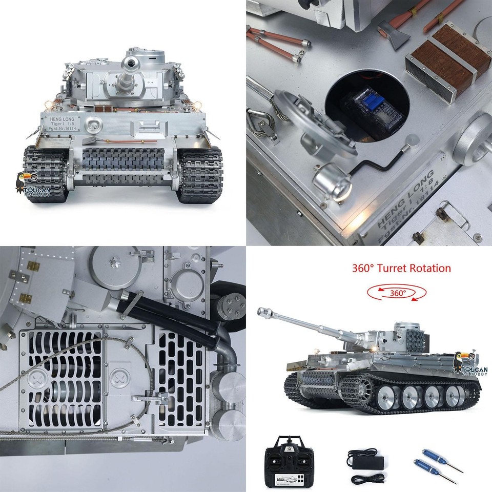 Parte Metallica Carro Armato Henglong 1/16 German Tiger I 3818, Piastra Protezione Corazzata